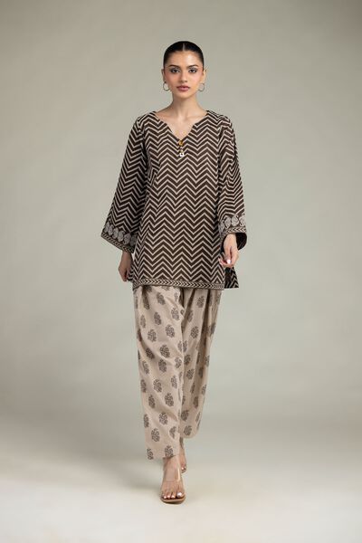 Printed | Cambric | Beige Cambric Shalwar | USD 35.00