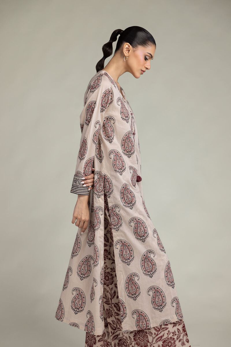 Printed | Cambric | Paisley Longline Kurta | USD 40.00
