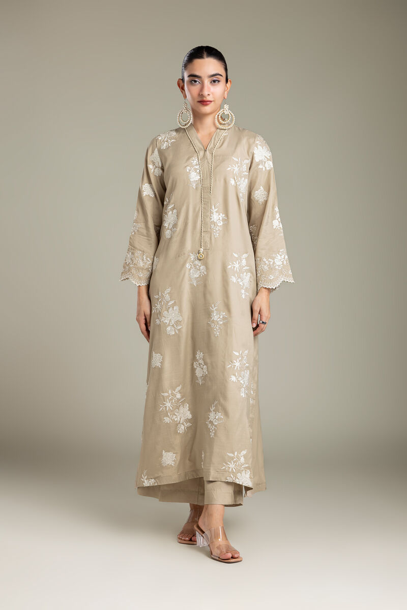 Embroidered | Raw Silk | Embroidered Silk Kurta | USD 70.00