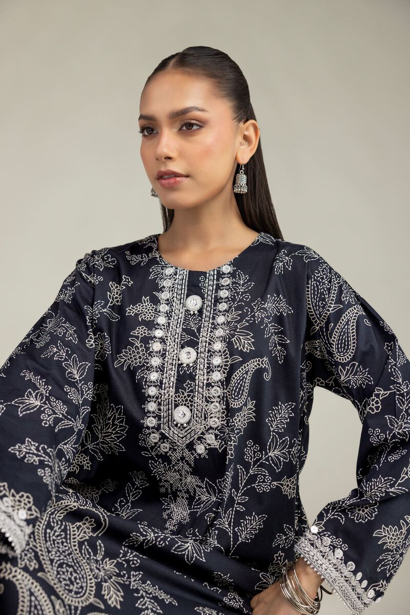 Embroidered | Cotton Viscose | Floral Paisley Kurta | USD 45.00