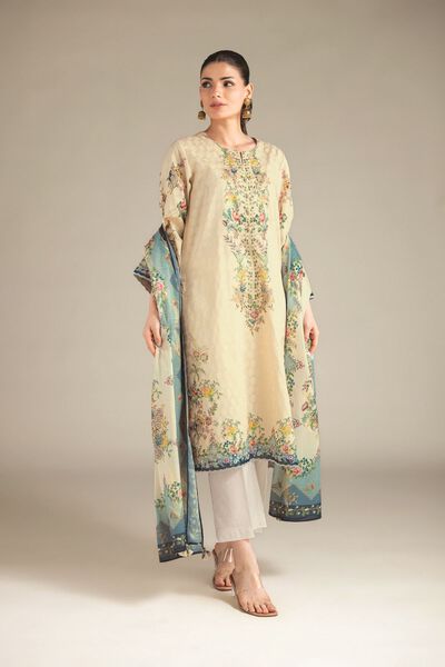 Embroidered | Jacquard | Jacquard Tailored 3-Piece | USD 75.00