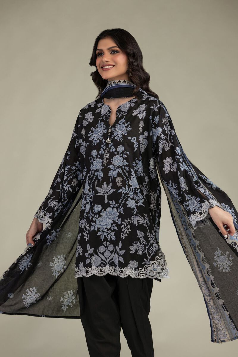 Embroidered | Lawn | Black Lawn Dupatta | USD 25.00