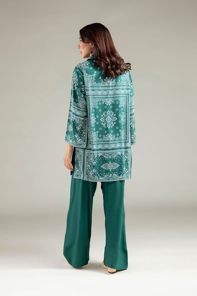 Printed | Viscose | Geometric Wing-Collar Kurta | USD 35.00