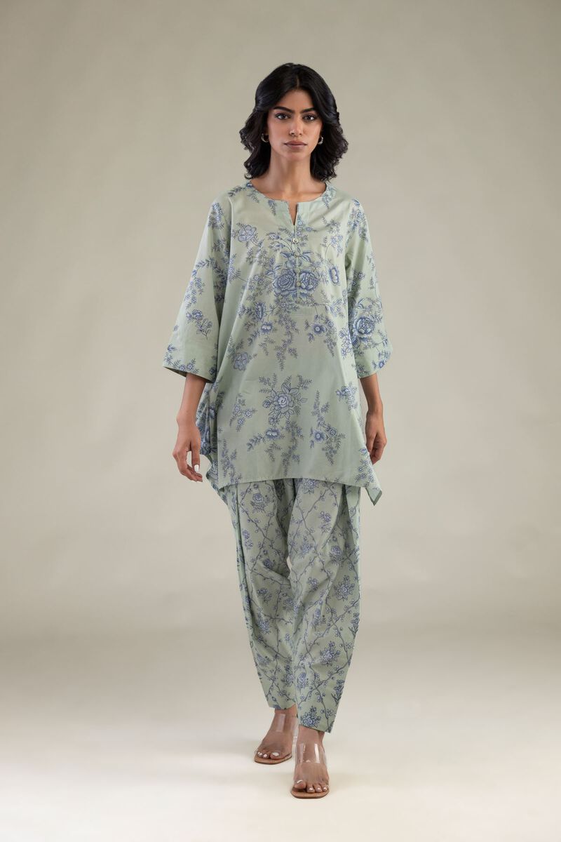 Embroidered | Cambric | Floral Mint Shalwar | USD 30.00