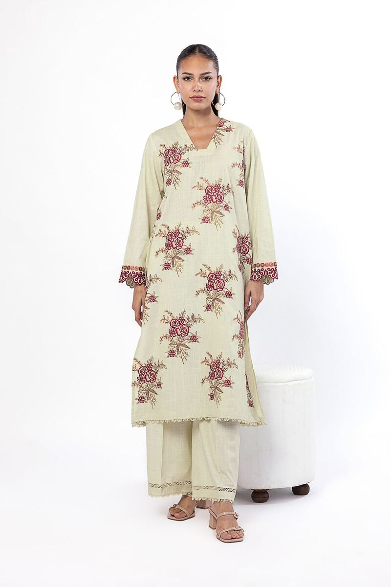 Embroidered | Crosshatch | Tailored 2 Piece | Top and Bottom | USD 45.00