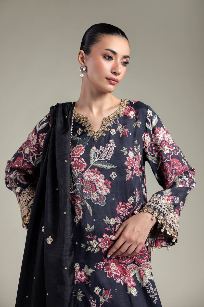 Embroidered | Raw Silk | 3-Piece Floral Set | USD 155.00