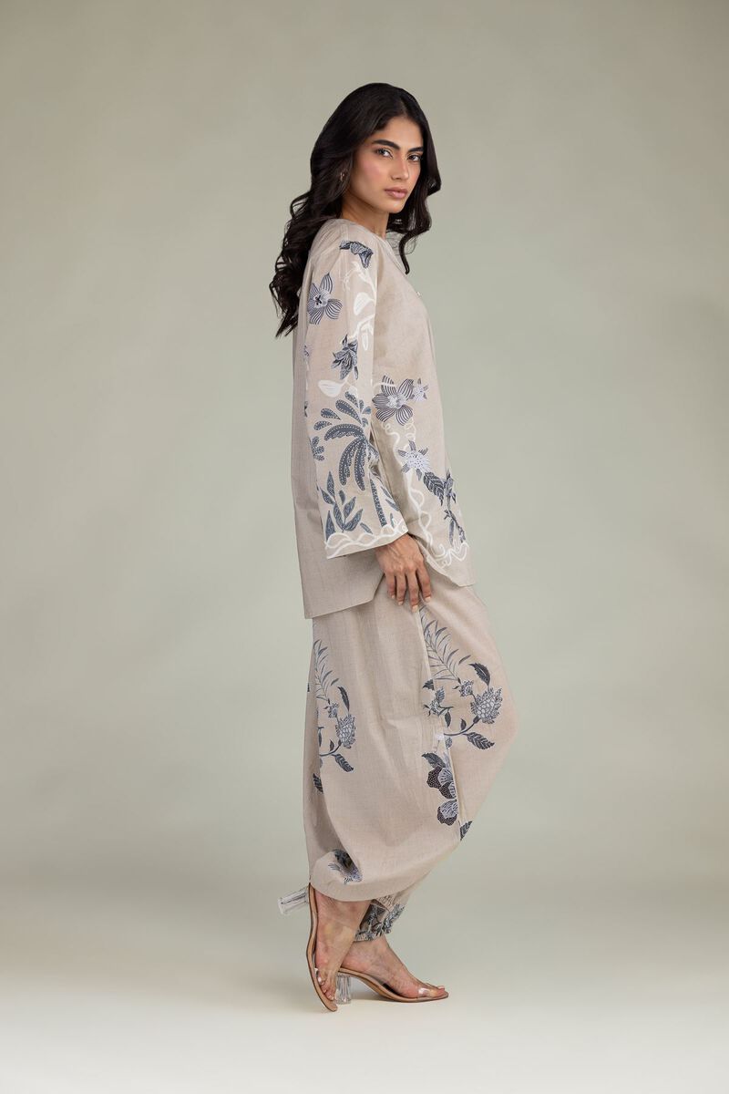 Printed | Cambric | Beige Cambric Trousers | USD 30.00