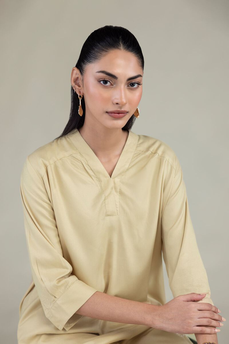 Embroidered | Viscose Crepe | Short V-Neck Blouse | USD 35.00