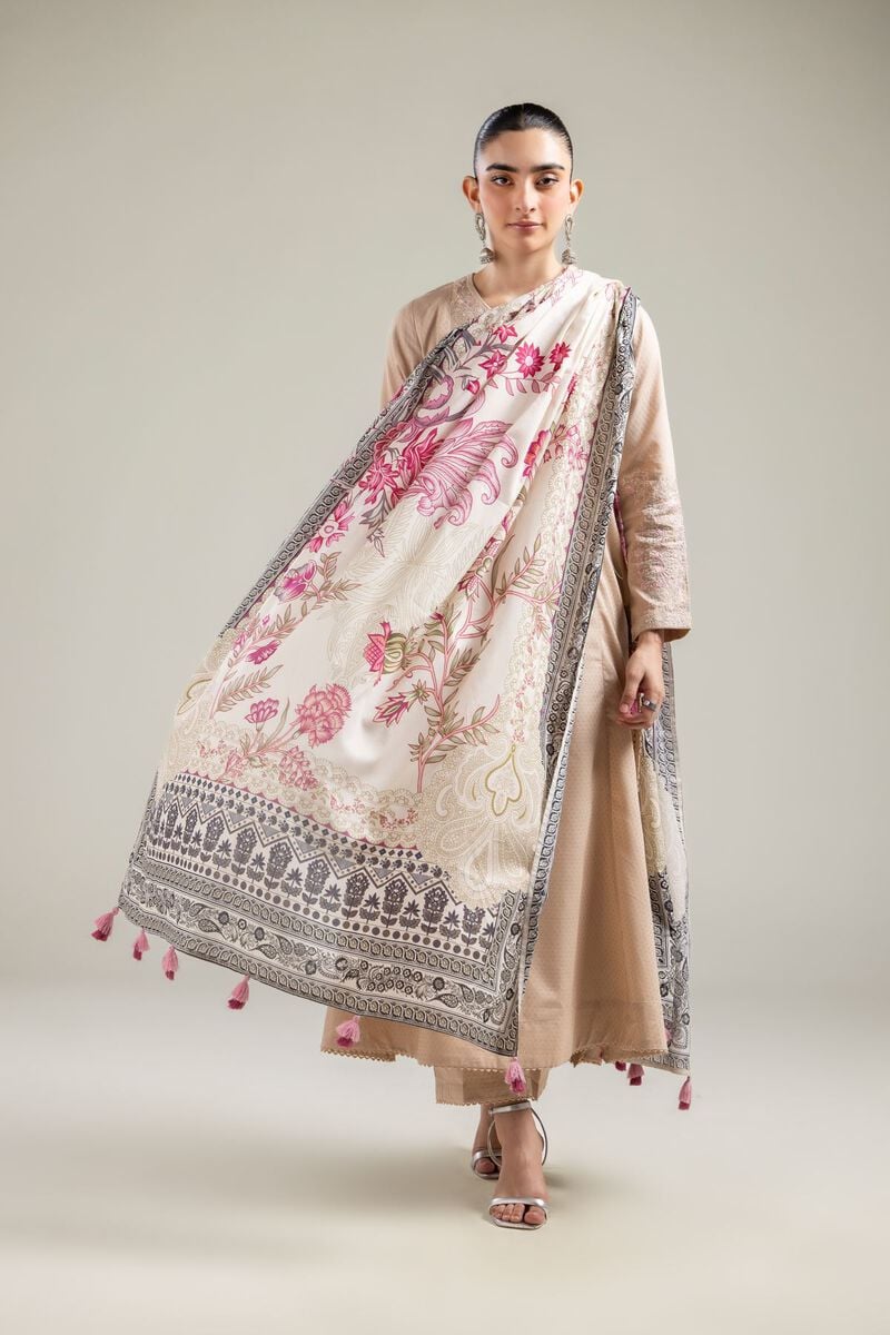 Embroidered | Lawn | Off-White Lawn Dupatta | USD 25.00