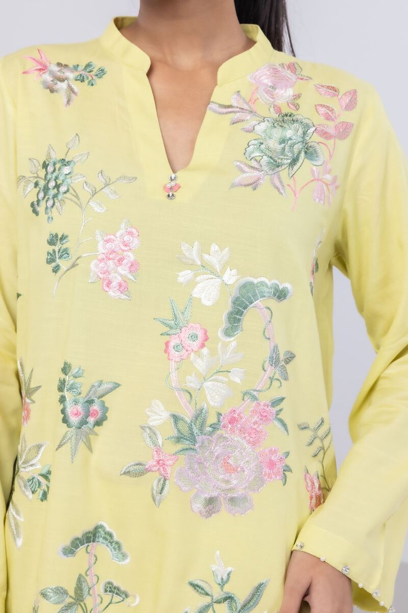 Embroidered | Dull Raw Silk | Kurta | USD 40.00