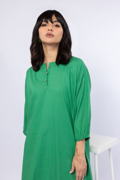Embroidered | Crosshatch Poplin | Kurta | USD 40.00