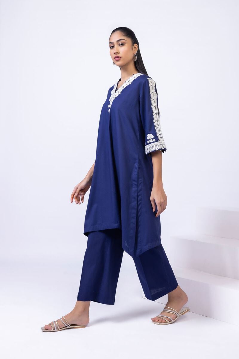 Embroidered | Crosshatch Poplin | Kurta | USD 9.00
