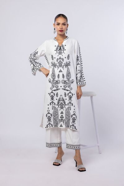 Embroidered | Russian Raw Silk | Pants | USD 23.00