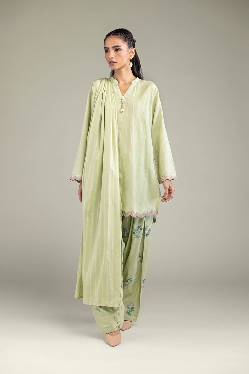 Embroidered | Textured Cotton | Solid Cotton Dupatta | USD 30.00