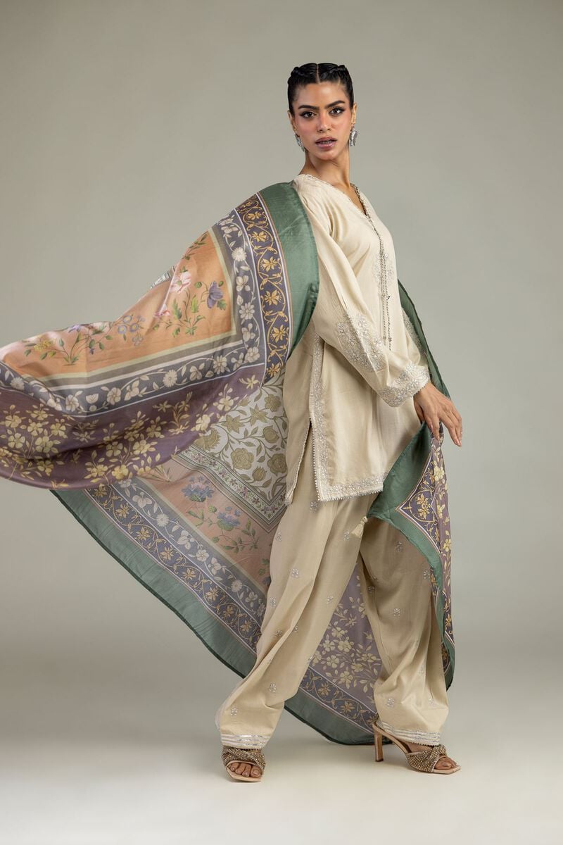 Printed | Polyester Silk | Floral Silk Dupatta | USD 30.00