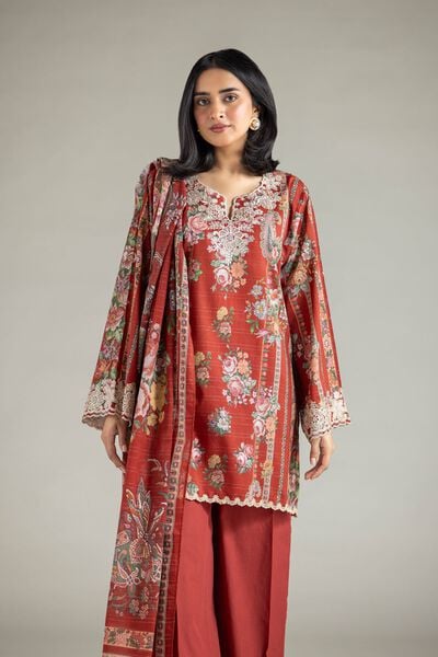 Embroidered | Mesuri | 3-Piece Tailored Set | USD 70.00