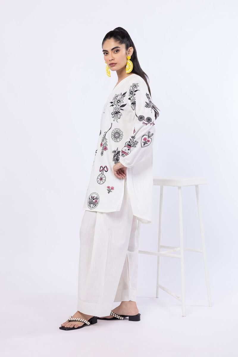 Embroidered | Crosshatch Poplin | Kurta | USD 15.00
