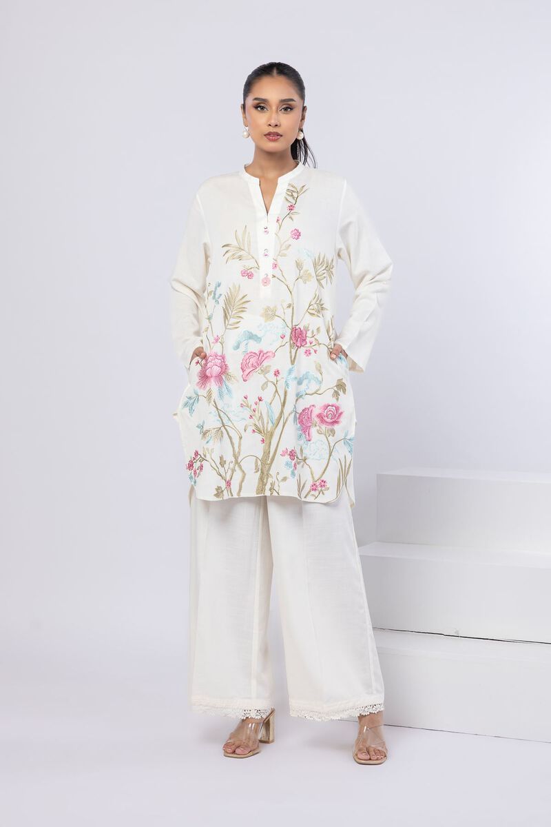Embroidered | Dull Raw Silk | Kurta | USD 40.00