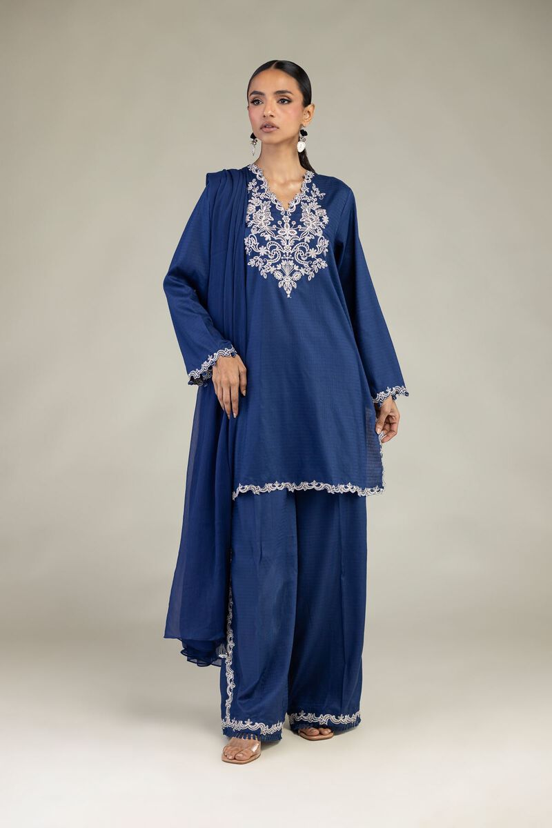 Embroidered | Dobby | Tailored 3-Piece Set | USD 80.00