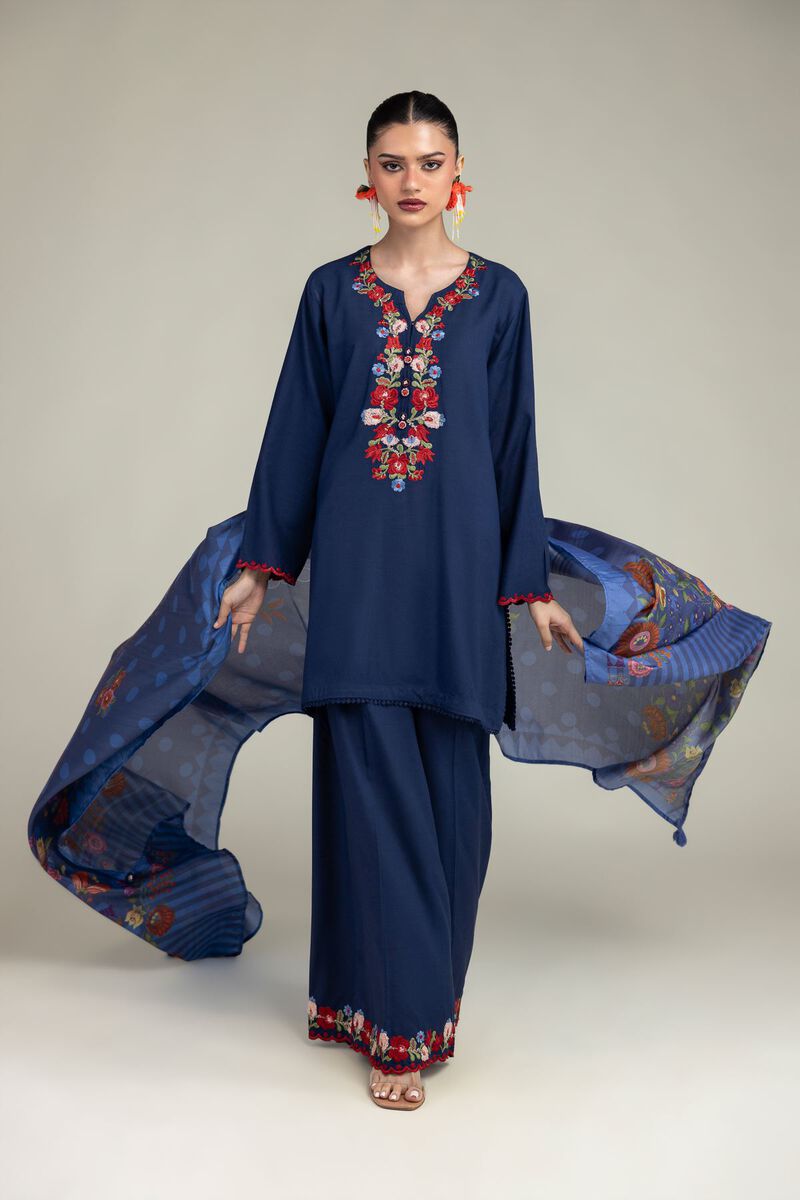 Embroidered | Polyester Silk | Silk Embroidered Dupatta | USD 30.00