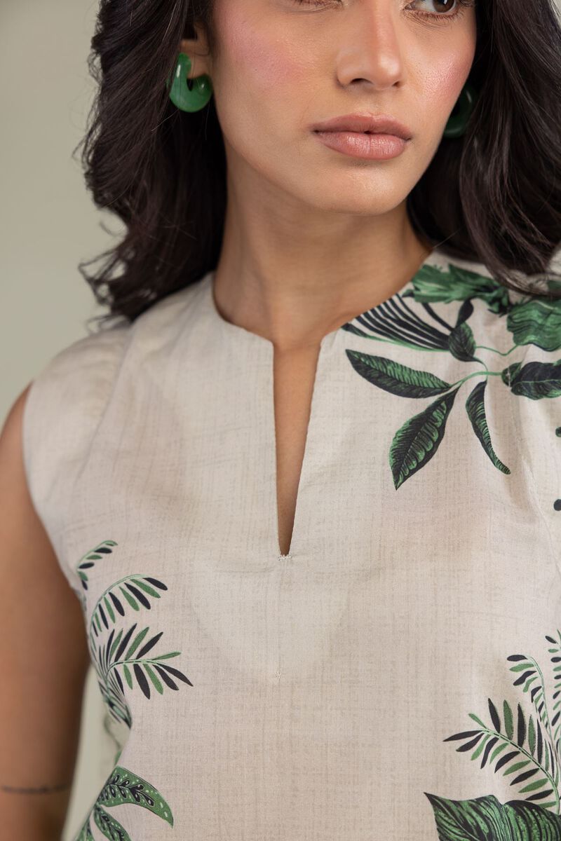 Printed | Cambric | Floral Cambric Tunic | USD 35.00