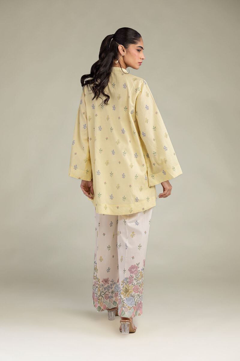 Printed | Cotton Viscose | Short Yellow Kurta | USD 40.00