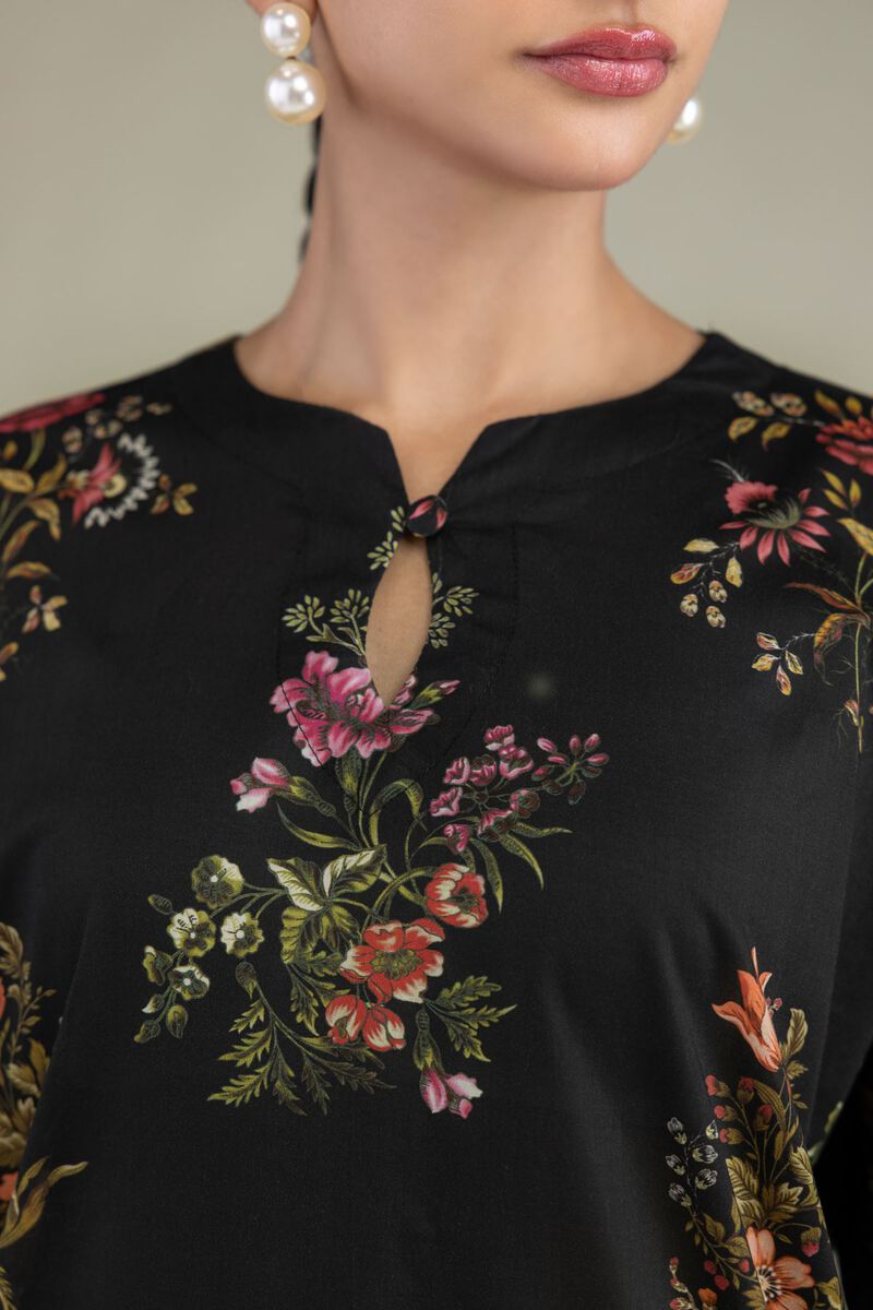 Printed | Cambric | Black Cambric Kurta | USD 35.00