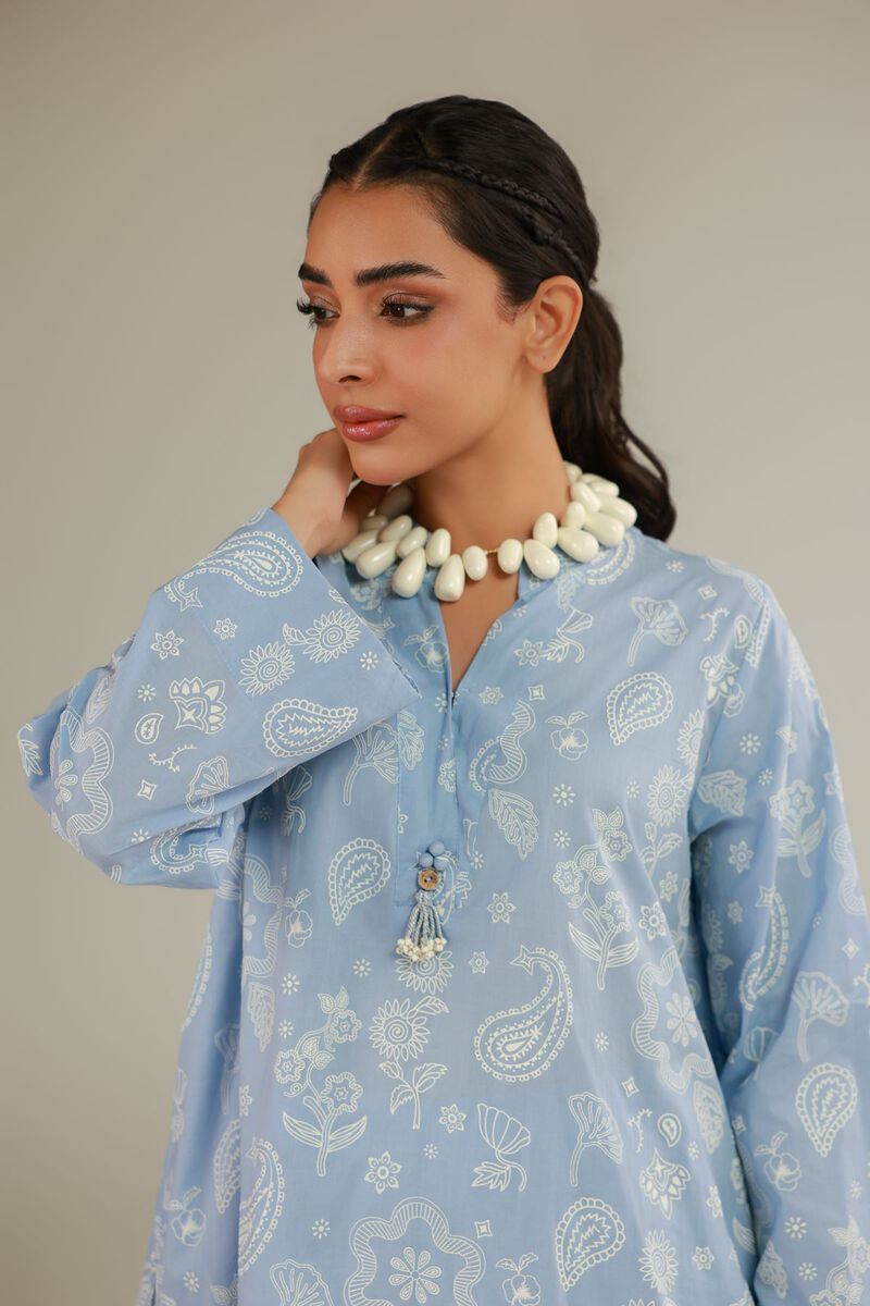 Cambric | Blue Cambric Kurta | USD 35.00