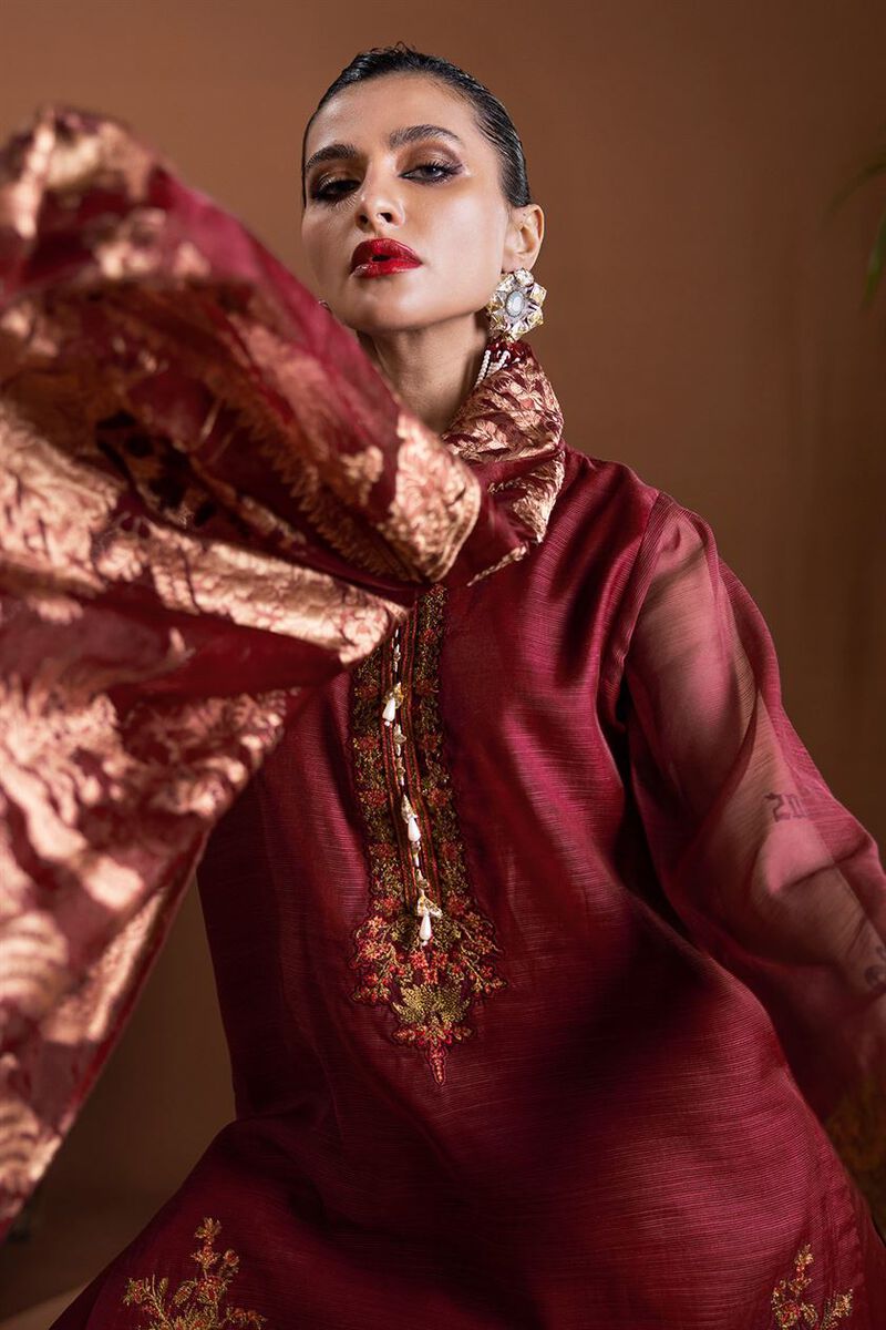 Embroidered | Polyester Organza | Fabrics 3 Piece | null