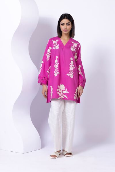 Embroidered | Crosshatch Poplin | Kurta | USD 35.00
