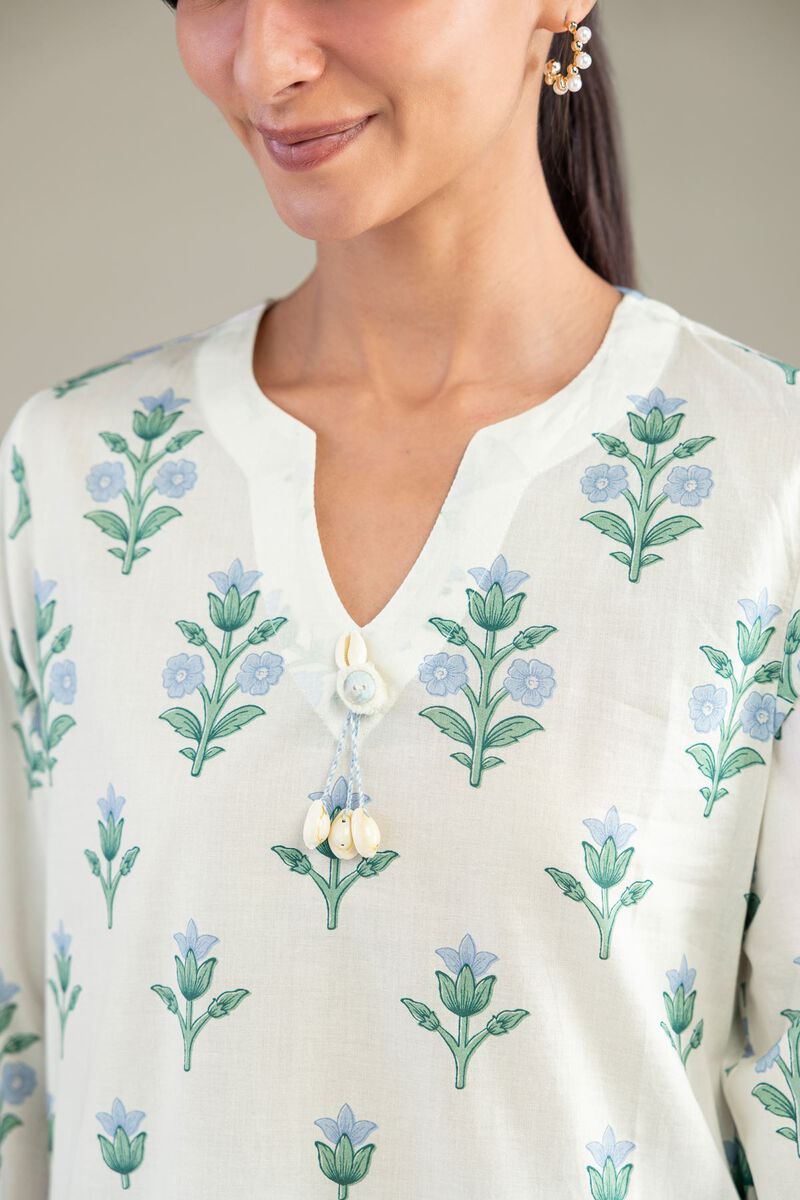 Cambric | Floral Longline Kurta | USD 40.00