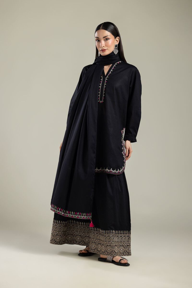 Embroidered | Lawn | Black Lawn Dupatta | USD 30.00