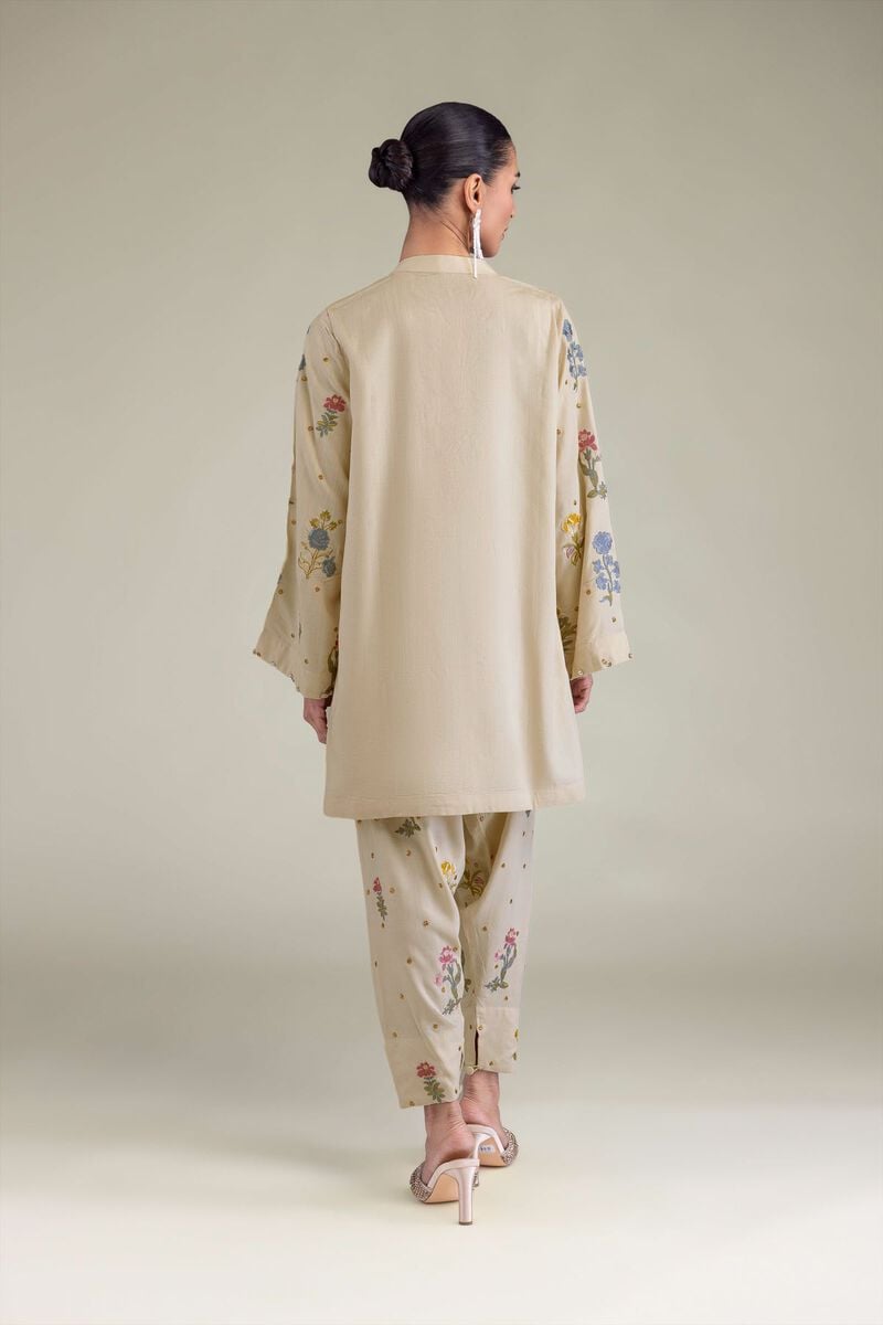 Embroidered | Raw Silk | Short Silk Kurta | USD 60.00