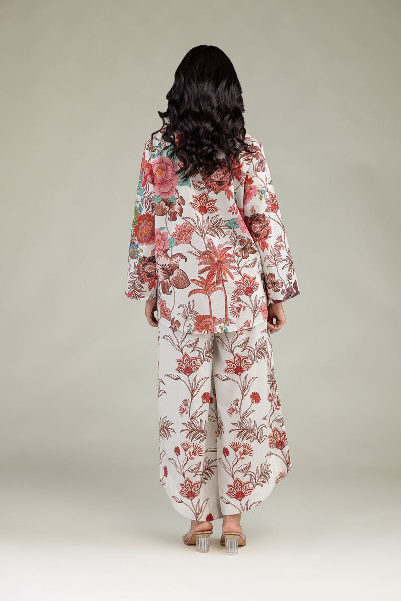 Printed | Cambric | Floral V-Neck Blouse | USD 35.00