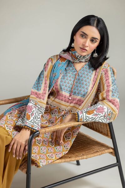 Printed | Cambric | Floral Tailored 3-piece | USD 60.00