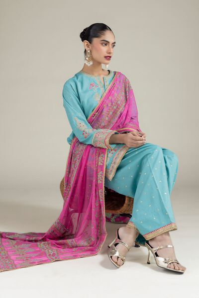 Printed | Raw Silk | Dupatta | USD 28.00