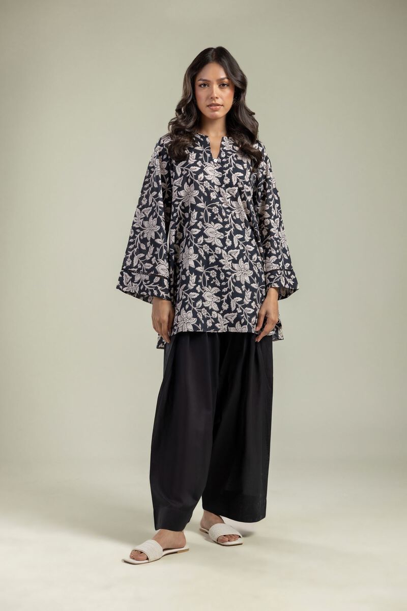 Printed | Cambric | Black Cambric Kurta | USD 30.00