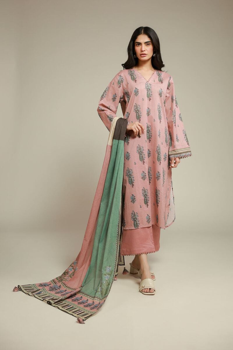 Printed | Cambric | Floral 3-Piece Tailored | USD 60.00