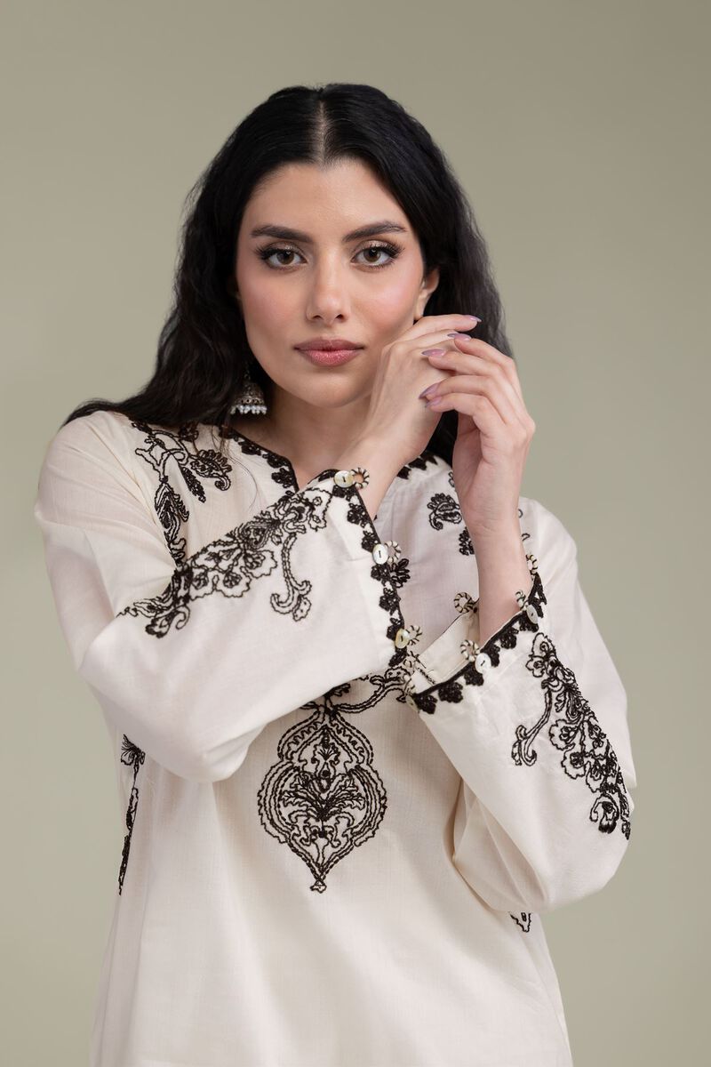 Embroidered | Cotton Dobby | Floral Cotton Kurta | USD 40.00