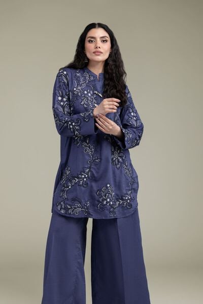 Embroidered | Cotton Dobby | Short Floral Kurta | USD 60.00