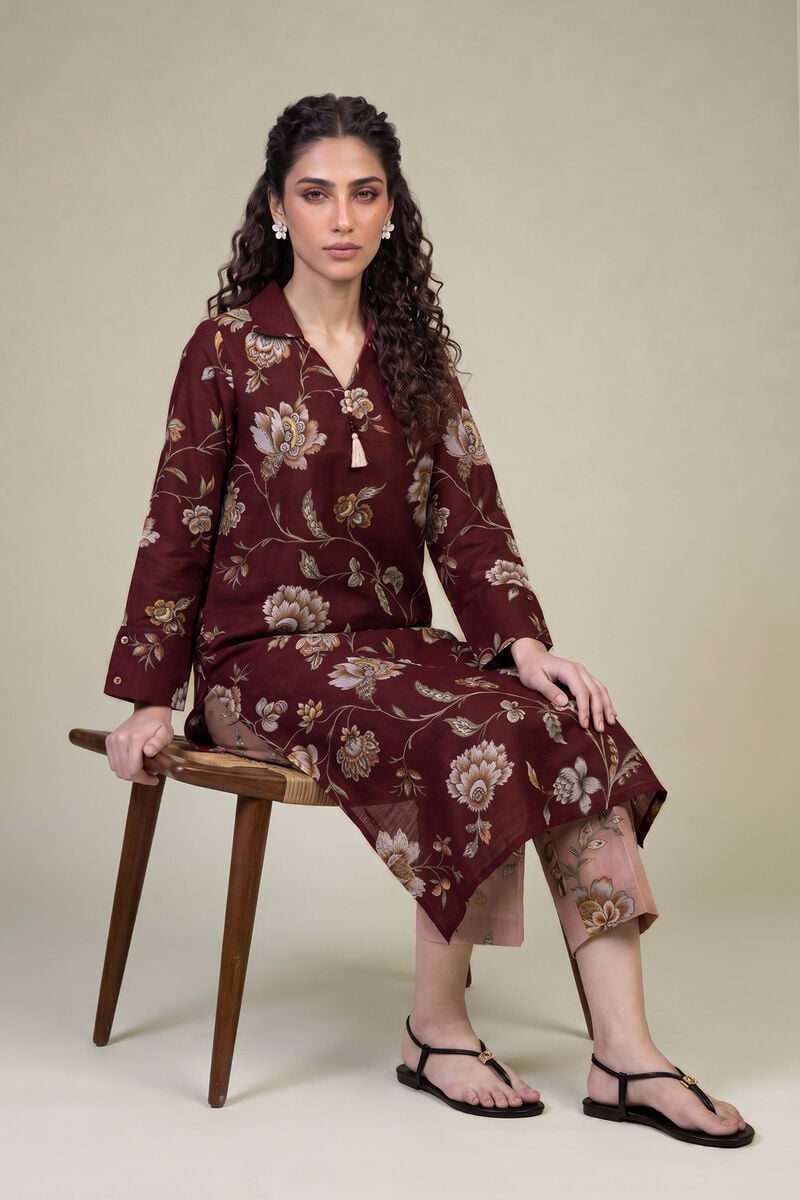 Printed | Light Khaddar | Floral Khaddar Kurta | USD 35.00