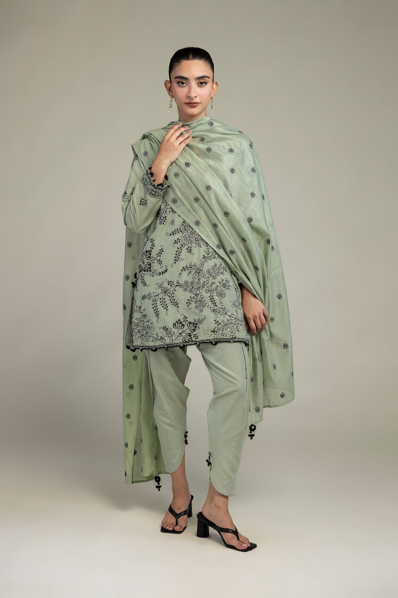 Cotton Net | Floral Cotton Dupatta | USD 35.00