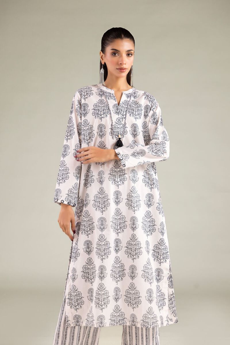 Printed | Cambric | Floral V-Neck Kurta | USD 30.00