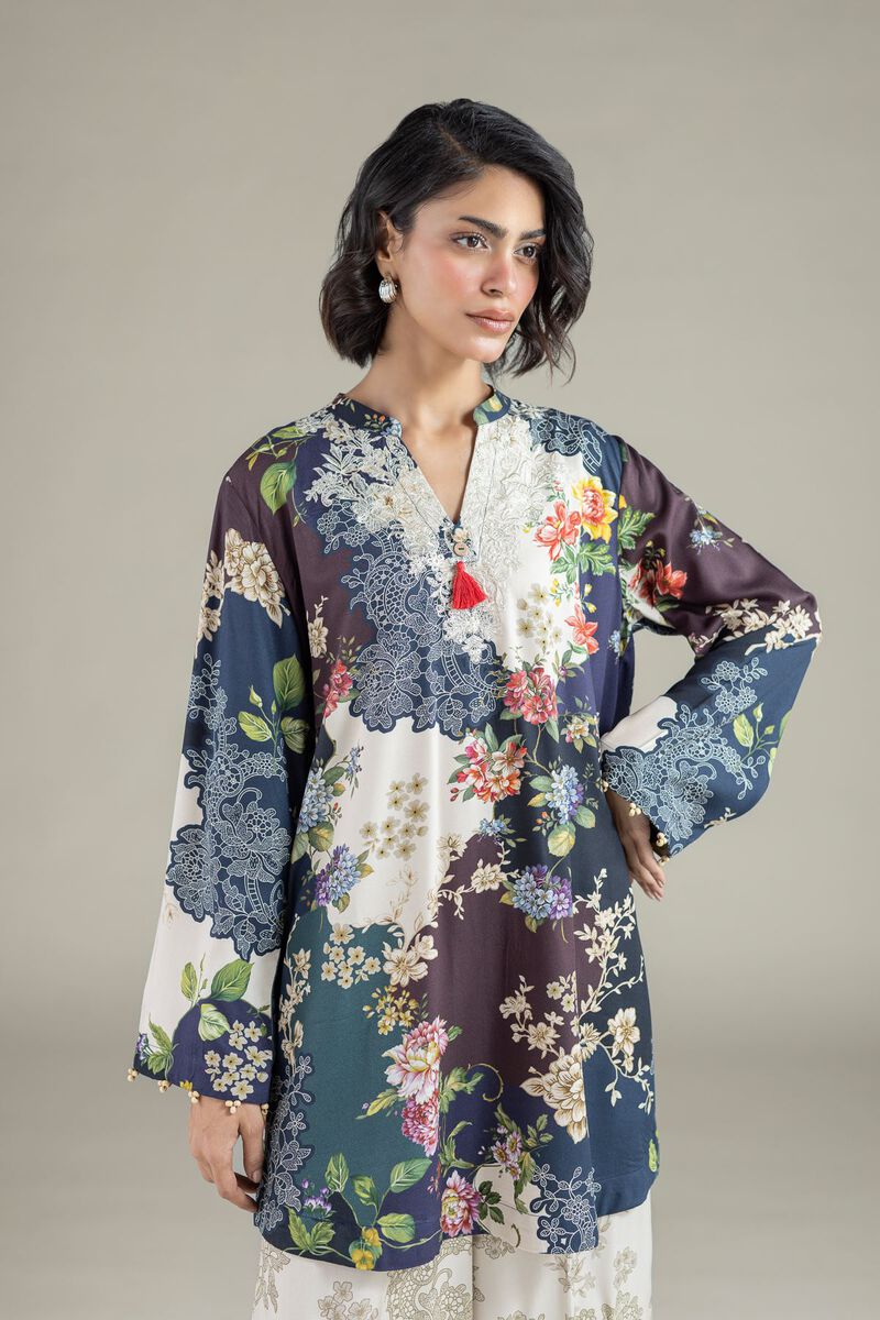 Embroidered | Marina | Floral Tassel Kurta | USD 30.00