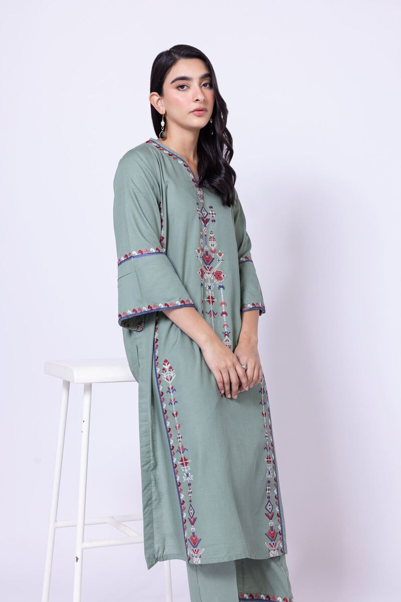 Embroidered | Dull Raw Silk | Kurta | USD 35.00