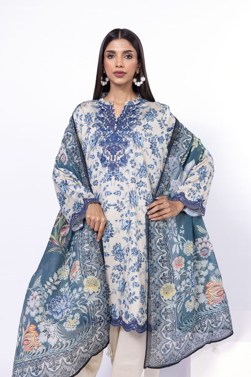 Embroidered | Cotton Satin | Tailored 3 Piece | USD 50.00