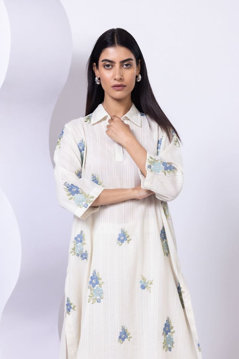 Embroidered | Leno | Kurta | USD 10.50