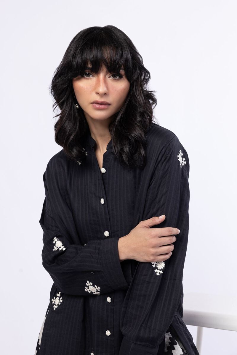 Embroidered | Double Layer Striped | Kurta | USD 20.00