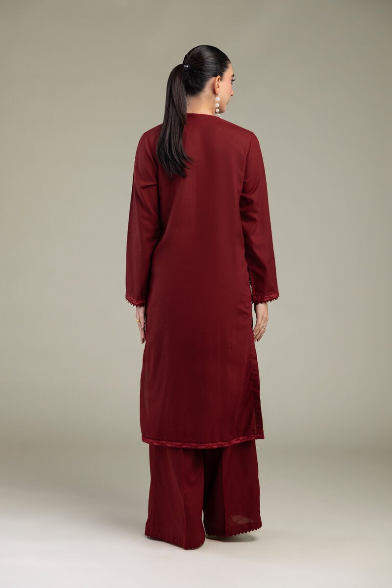 Embroidered | Raw Silk | V-Neck Silk Kurta | USD 55.00