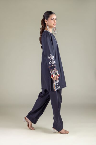 Embroidered | Cambric | Solid Straight Shalwar | USD 25.00